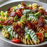 BLT Avocado Ranch Pasta Salad