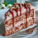 Elegant Rosé Velvet Cake, a wedding shower centerpiece with shimmering edible gold.
