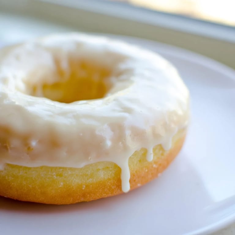 Freshly fried cake donuts, ready to eat, with a sweet glaze and inviting aroma.