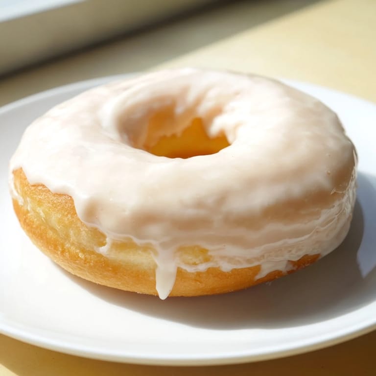 A close-up shot of fluffy glazed yeast donuts, a delightful American treat, ready to eat.