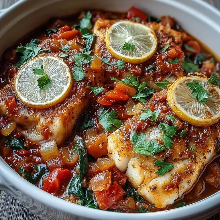 Garnished with fresh herbs and lemon wedges, the Spiced Cod One Pot makes a vibrant gluten-free main dish.