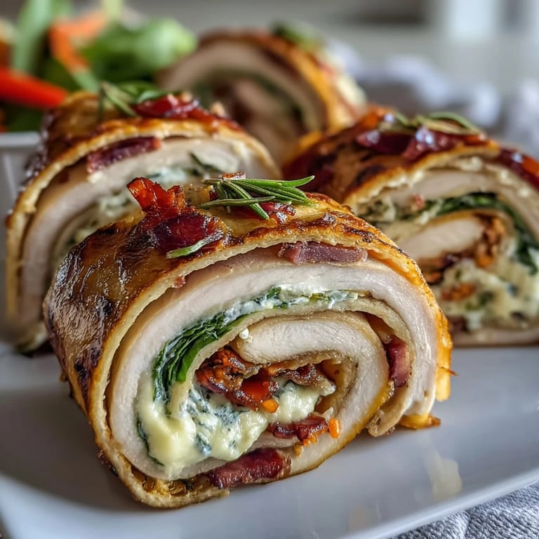 Bite-sized turkey and cheese pinwheels filled with spinach and carrots, a fun and healthy snack for children.