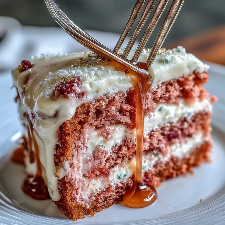Decadent Bridal Shower Rosé Velvet Cake featuring a smooth cream cheese frosting.