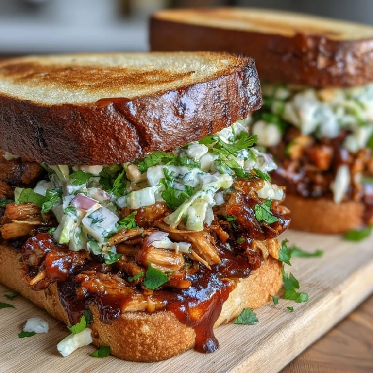Smoky vegan jackfruit sandwiches ready for a delicious weeknight dinner.