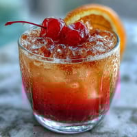 Vibrant ombre sunrise mocktail with grenadine, citrus juices, and fizzy soda in tall glasses.